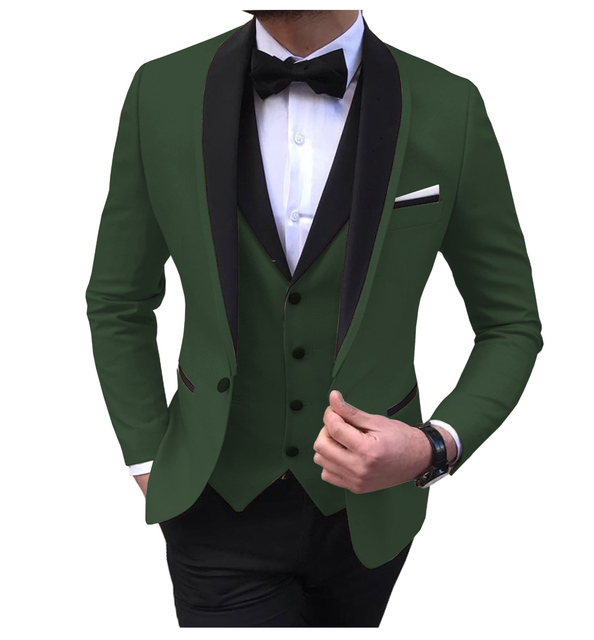 Sciamori da uomo da uomo da uomo da uomo Sciamori per groomsmen per sposi (blazer+gilet+pantaloni)