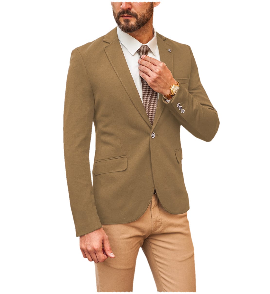 ceehuteey Casual Flat Men's Notch Laple Blazer