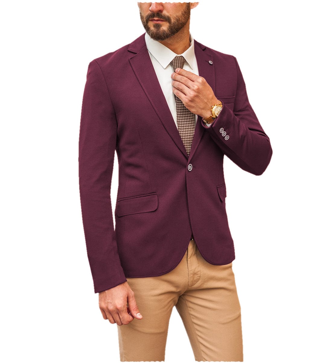 ceehuteey Casual Flat Men's Notch Laple Blazer