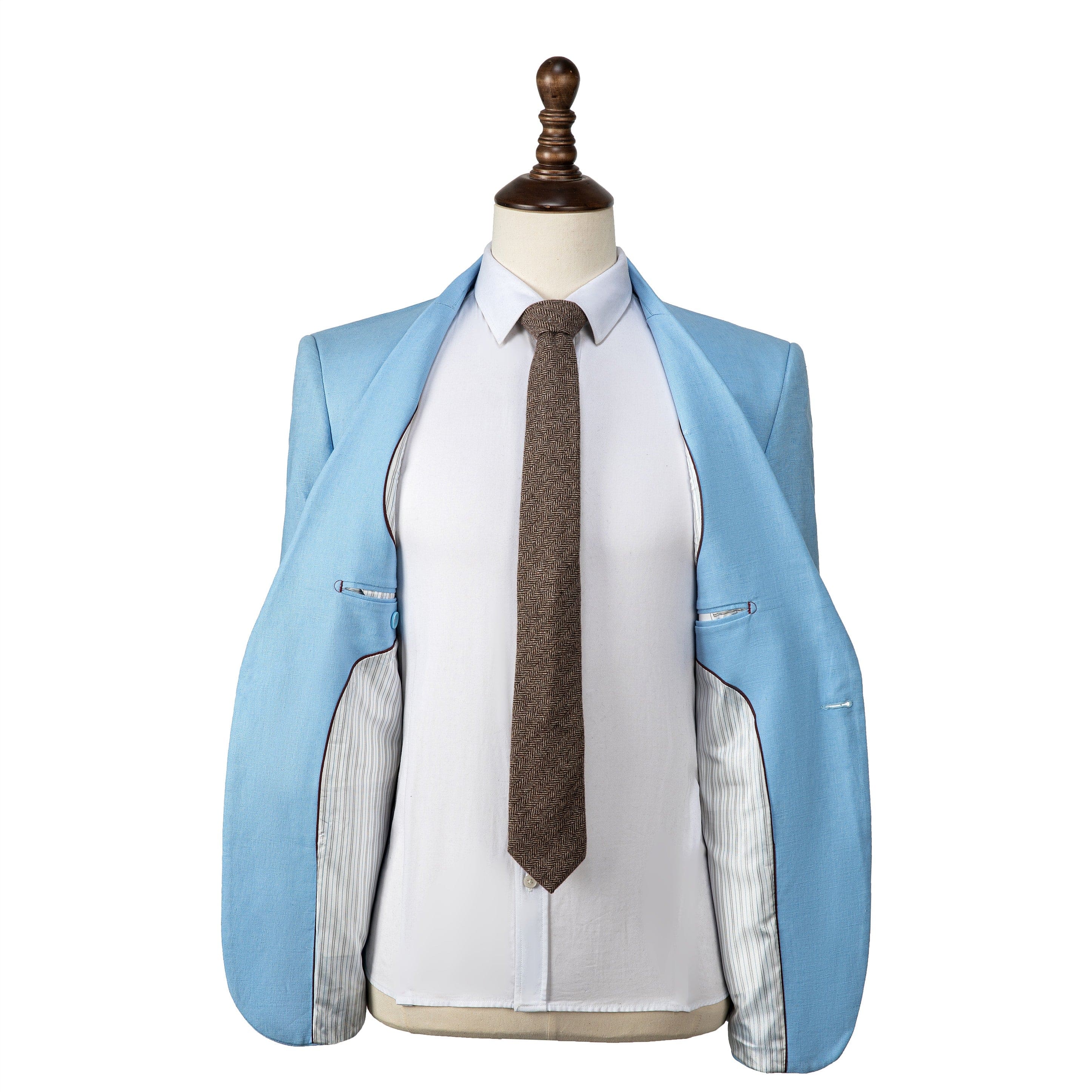 ceehuteey Fashion Formal Men's Linen Regular Notch Lapel Blazer