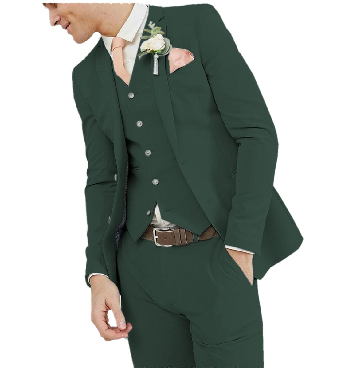 ceehuteey Formal 3 pieces Mens Suit Blazer For Wedding (Blazer+ Vest +Pants)