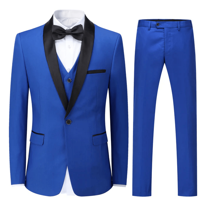 ceehuteey Men's 3 Pieces Regular Fit Shawl Lapel Prom For Wedding Tuxedos (Blazer + Vest + Pants)