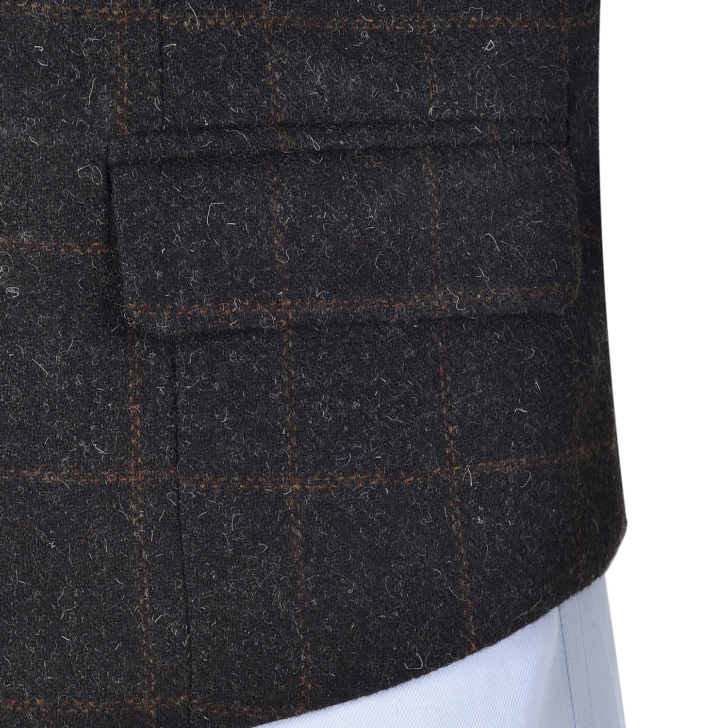 ceehuteey Men's Formal Notch Lapel Suit Vest Tweed Waistcoat