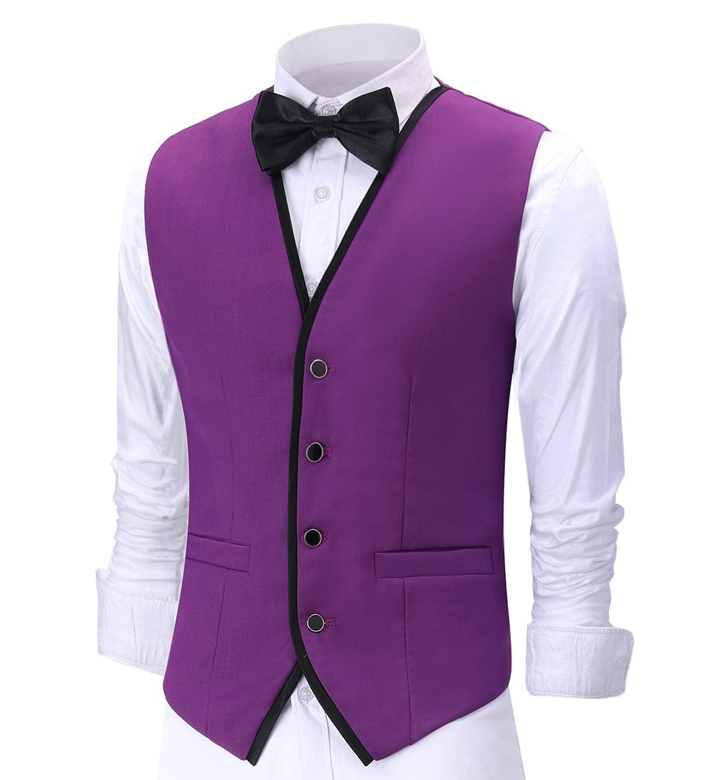 ceehuteey Men's Slim Fit 3 Piece Suit One Button Business Wedding (Blazer+vest+Pants)