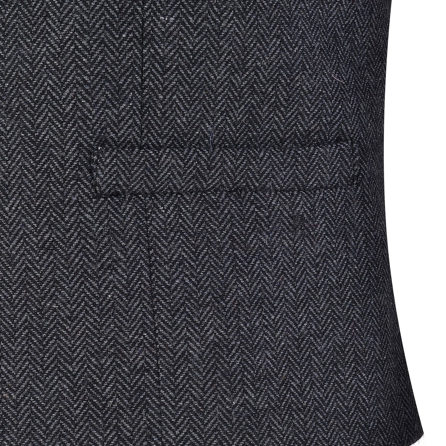 ceehuteey Men's Tweed Herringbone Paneled Satin Vest Slim Fit Waistcoat