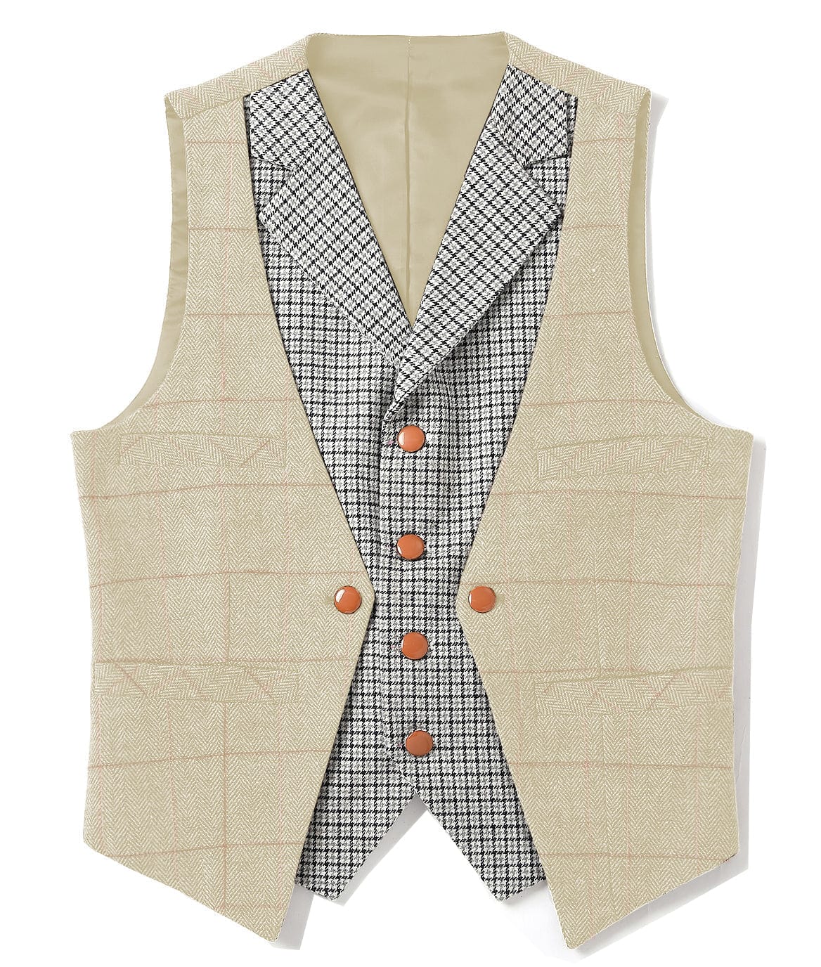 ceehuteey Men's V-Neck Herringbone Suit Vests Fashion Formal Slim Fit