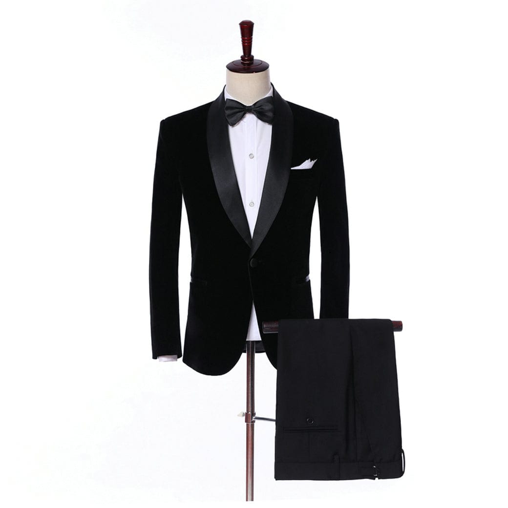 ceehuteey Mens 2 Piece Tuxedo Suits Slim Fit Casual Suit Blazer Wedding Prom