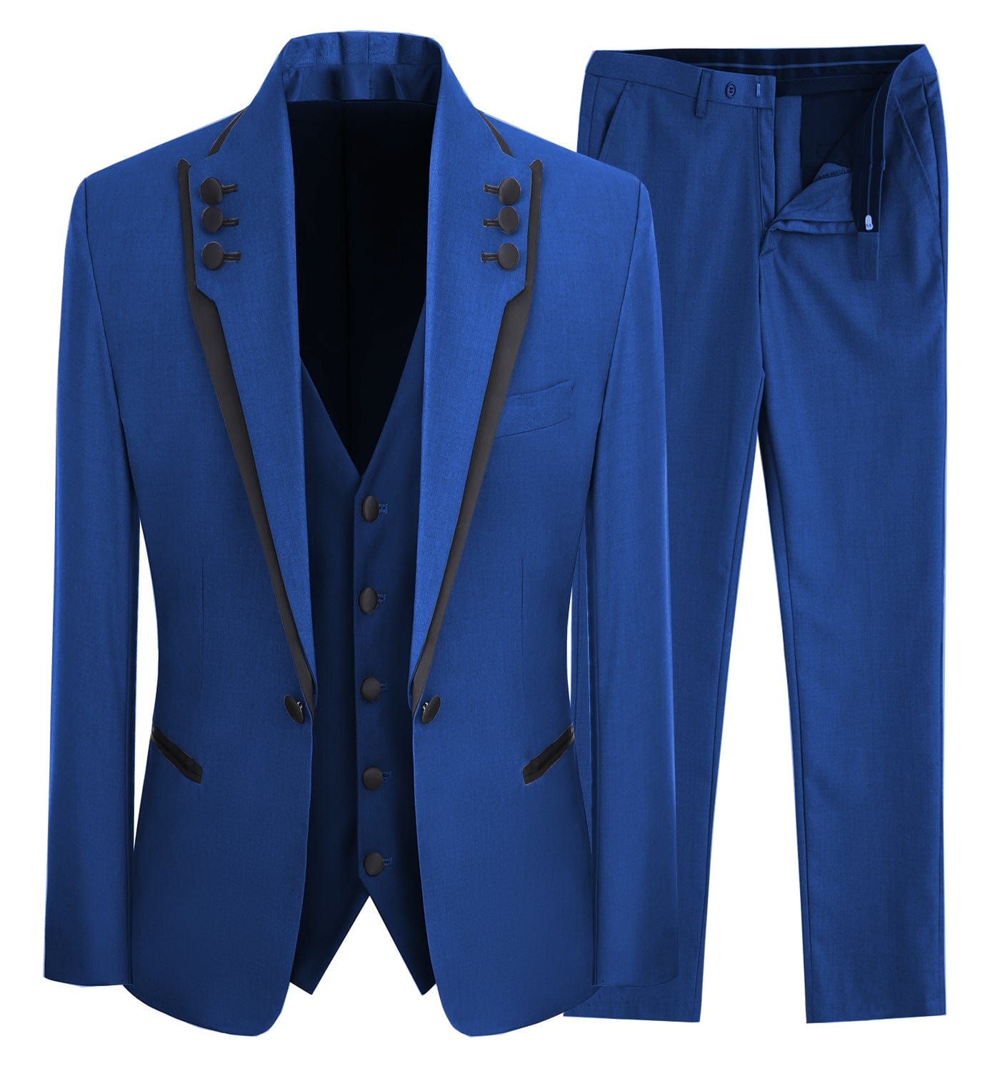 ceehuteey Western Mens 3 Piece Suit Blazer Vest Pant for for wedding party